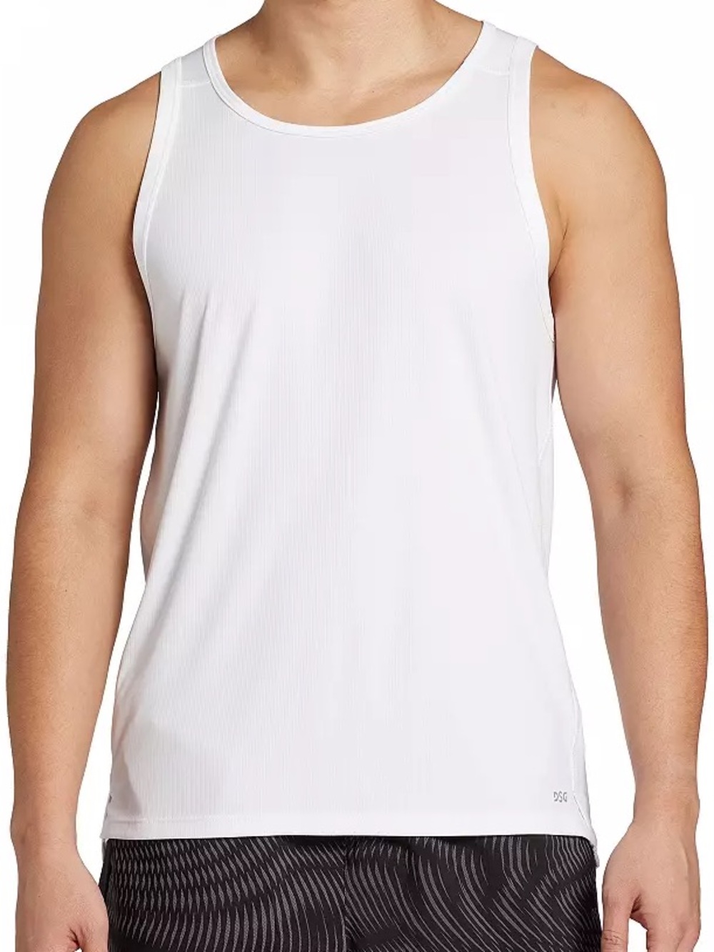 DSG Men's Stride Run White Tank NWT